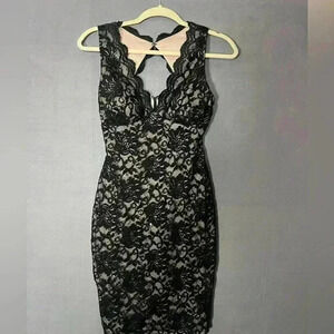 Night way  Black Lace Dress Women’s Sz 4
